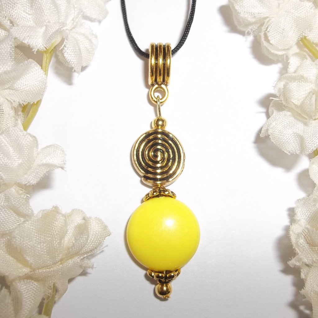 Gold Yellow Beaded Necklace Fashion Jewelry 6488 20$